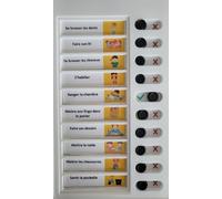 Liste de tâches à faire, Tableau todo list, avec 10 cartes blanches et 88 autocollants, Pour enfants non verbaux et autistes