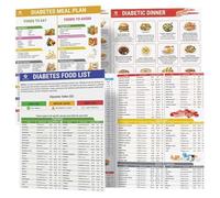 Liste des aliments pour diabétiques et planificateur de repas, tableau des aliments pour diabétiques, planificateur de repas laminé pour diabétique, guide nutritionnel des aliments, tableau de régime