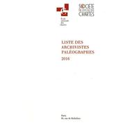 Liste Des Archivistes Paléographes 2016