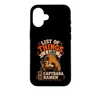 Liste des Choses pour Les Amateurs de Ramen Capybara, Nouilles drôles, Filles et garçons Coque pour iPhone 16
