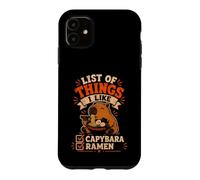 Liste des Choses pour Les Amateurs de Ramen Capybara, Nouilles drôles, Filles et garçons Coque pour iPhone 11