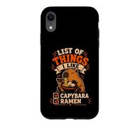 Liste des Choses pour Les Amateurs de Ramen Capybara, Nouilles drôles, Filles et garçons Coque pour iPhone XR