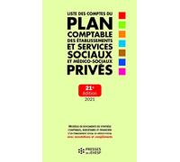 Liste des comptes du plan comptable des ESMS privés