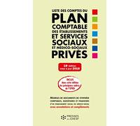 Liste des comptes du plan comptable des établissements et services sociaux et médico-sociaux privés