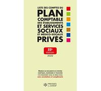 Liste des comptes du plan comptable des établissements et services sociaux et médico-sociaux privés
