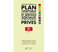 Liste des comptes du plan comptable des établissements et services sociaux et médicosociaux privés