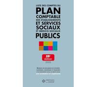Liste des comptes du plan comptable des établissements et services sociaux et médicosociaux publics