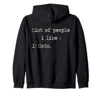 Liste des Personnes Que J'aime Les Amoureux des Chats Maman de Chat drôle Sweat à Capuche
