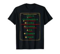 Liste des Sept principes de Kwanzaa Nguzo Saba T-Shirt
