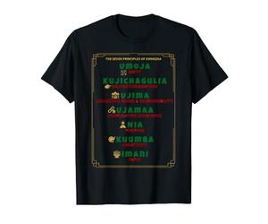 Liste des Sept principes de Kwanzaa Nguzo Saba T-Shirt