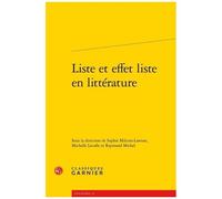 Liste Et Effet Liste En Littérature