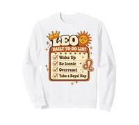 Liste Quotidienne de Choses à Faire avec Retro Leo, Astrologie Amusante, Fille d'anniversaire Sweatshirt