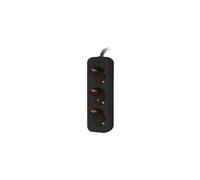 Lanberg Multiprise PS0-03F-0150-BK 3 prises Schuko 3x1 mm² Noir 1,5 m