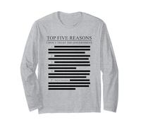 Liste rédigée Top Five Reasons I Don't Trust The Government Manche Longue