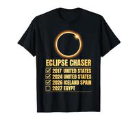 Liste Totale des Chasseurs d'éclipses solaires 2026 T-Shirt