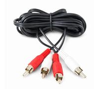 Listen Technologies LPT-A107-B Câble audio double RCA vers double RCA, 2 m, lien audio durable pour systèmes d'écoute assistifs, interconnexion stéréo