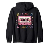 Listen to God Not The World Christian God Jésus Bible Faith Sweat à Capuche