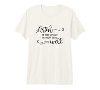 Listen to Good Advice Live Well Christian Citation T-Shirt Haut de Gamme