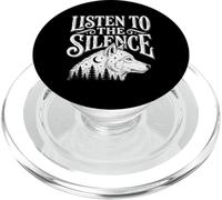 Listen to The Silence Wolf Randonnée Camping Wildlife Outdoor PopSockets PopGrip pour MagSafe