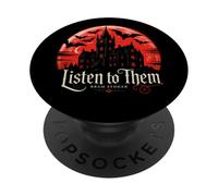 Listen to Them - Citation de Bram Stoker Vampire Dracula PopSockets PopGrip Adhésif