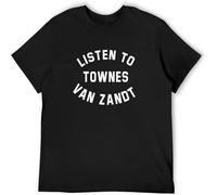 Listen to Townes Van Zandt Unisex Tees Men's T Shirt Black XXL