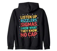 Listen Up Rizzlers Sigmas Show What They Know Motivation Sweat à Capuche