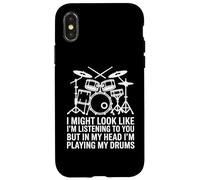 Listening to You Playing My Drums Batterie de Batterie Coque pour iPhone X/XS