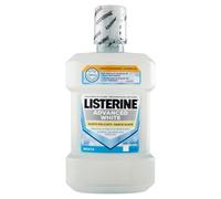 LISTERINE Advanced White Bain de bouche au goût de menthe délicat - Bain de bouche sans alcool pour des dents blanches et une hygiène buccale complète - 1 l