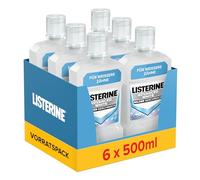 LISTERINE Advanced White Mild (6 x 500 ml), bain de bouche antibactérien pour éliminer les taches tenaces, bain de bouche avec technologie blanchissante douce, pour des dents plus blanches en