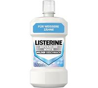 LISTERINE Après-dents Advanced White au goût doux, 500 ml | Bain de bouche pour éliminer les taches tenaces des dents, des dents plus blanches en seulement 1 semaine
