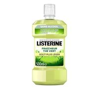 Listerine - Bain de Bouche Fraîcheur Thé Vert Goût Plus Léger 0% Alcool (bouteille de 500 ml) - Soin bucco-dentaire quotidien - Bain de bouche sans alcool pour une haleine fraîche durable