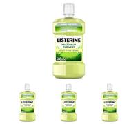 Listerine - Bain de Bouche Fraîcheur Thé Vert Goût Plus Léger (bouteille de 500 ml) - Soin bucco-dentaire quotidien - Bain de bouche sans alcool pour une haleine fraîche durable (Lot de 4)