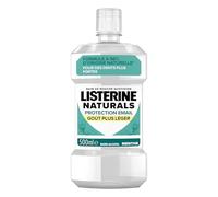 Listerine Bain de Bouche Naturals Protection Émail Sans Alcool, 500 ml | Goût plus léger, Menthe, Pour des dents plus fortes, Réduit la plaque, Haleine fraîche durable, Avec huiles essentielles