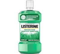Listerine - Bain de Bouche Protection Dents et Gencives Menthe Fraîche (bouteille de 500 ml) - Bain de bouche quotidien pour une haleine fraîche - Soin bucco-dentaire protecteur