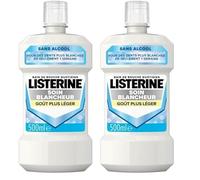 Listerine - Bain de Bouche Quotidien Soin Blancheur Goût Plus Léger (bouteille de 500 ml) - Soin bucco-dentaire sans alcool à l'action blanchissante - Bain de bouche pour une haleine fraîche durable