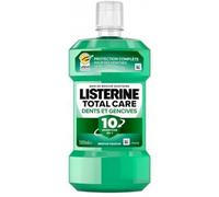 Listerine - Bain de Bouche Total Care Dents et Gencives Goût Plus Léger 0% Alcool (bouteille de 500 ml) - Soin bucco-dentaire 10 en 1 - Bain de bouche sans alcool pour une haleine fraîche durable