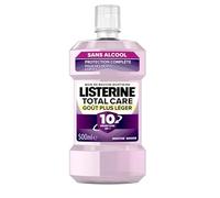 Listerine - Bain de Bouche Total Care Goût Plus Léger 0% alcool (bouteille de 500 ml) - Soin bucco-dentaire 10 bénéfices en 1 - Bain de bouche sans alcool pour une haleine fraîche durable