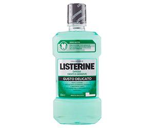 LISTERINE, Collutoire, défense des dents et des genres, goût délicat, zéro, triple action, dents plus forts, Gencives plus saines, Menthe délicate, 500 ml