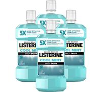 Listerine Cool Mint Bain De Bouche Menthe Fraîche Goût Doux Flacon 500ml Promo 2+2 Gratuits
