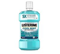 Listerine Cool Mint Rinçage buccal intensif 500 ml | Bain de bouche aux huiles essentielles, complément optimal aux soins bucco-dentaires quotidiens, goût menthe intense