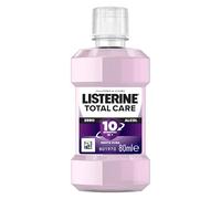 LISTERINE Total Care Après-bouche de voyage 0% d'alcool pour une protection complète au goût doux de menthe pure, sans alcool et avec fluorure pour des dents fortes et des gencives saines, 80 ml