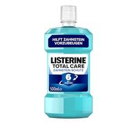 LISTERINE Total Care Bain de bouche anti-tartre 500 ml avec effet 6 en 1, antibactérien protège contre les problèmes de gencives, jusqu'à 24 heures d'haleine fraîche