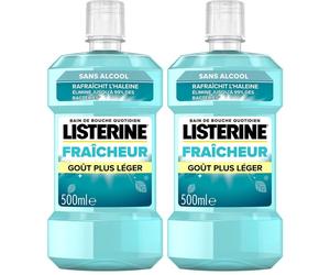 ListerineFraîcheurGoûtPlusLégerBainDEBouche-Baindebouchefluoré,goûtpluslége Bain De Bouche 2x500 ml