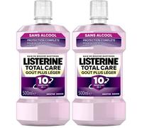 ListerineTotalCareGoûtPlusLégerBainDEBouche-Baindebouchefluoré,goûtpluslég Bain De Bouche 2x500 ml