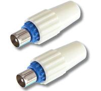 Listo - Fiche Antenne Tv Coaxiale Droite- Lot De 2m