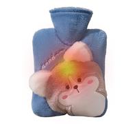 lisutupode Bouillotte d'hiver - Chauffe-mains en peluche rempli d'eau chaude - 1000 ml - Chauffe-lit avec