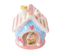 lisutupode Caches en céramique pour hamsters | Lit frais pour hamster | Cabane créative pour chinchilla - Accessoires de cage pour animaux de compagnie, maisons et cachettes de gerbilles - Pour toutes