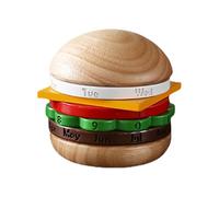 lisutupode Calendrier de bureau en bois | Calendrier perpétuel rotatif | Outil de décoration de couleurs vives pour bureau, table de chevet, étagère et rebord de fenêtre