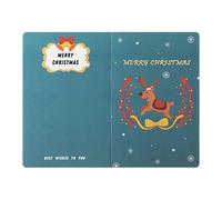 lisutupode Cartes de Noël pop-up - Cartes de Noël 3D mignonnes cartes de vœux, carte de Noël pop-up pour enfants, famille, amis, maison