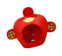 lisutupode Chapeaux de cosplay pour homme, chapeaux habillés, costume de chapeaux en peluche pour photos, costume de cosplay du dieu chinois de la richesse pour adultes, accessoire de performance